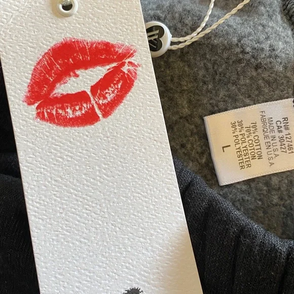 Wildfox Cotton Stretch Stretch Waistband Print Sides Sweatpants NWT - Picture 11 of 16